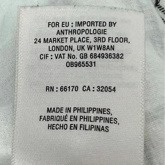 Anthropologie Windowpane Trousers Wide Leg High Rise Belted Ivory‎ Sz M - Picture 11 of 15